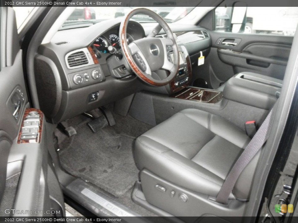 Ebony Interior Photo for the 2012 GMC Sierra 2500HD Denali Crew Cab 4x4 #66169727
