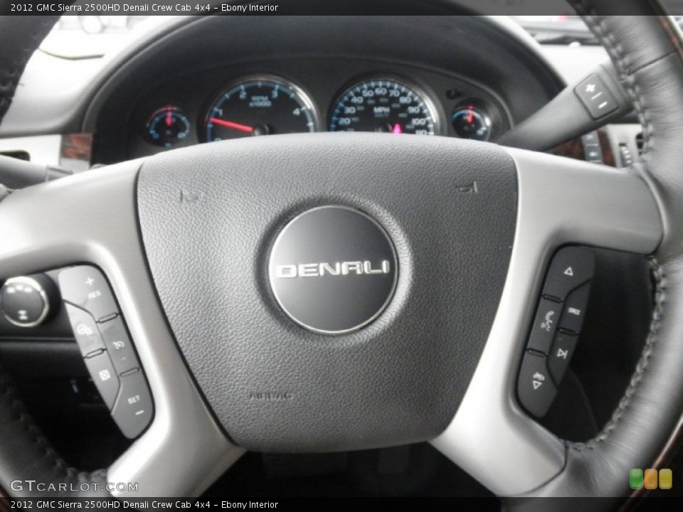 Ebony Interior Steering Wheel for the 2012 GMC Sierra 2500HD Denali Crew Cab 4x4 #66169754