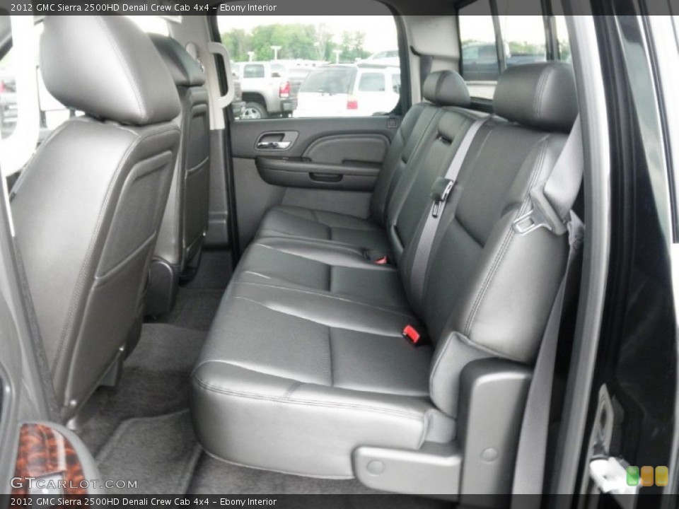 Ebony Interior Photo for the 2012 GMC Sierra 2500HD Denali Crew Cab 4x4 #66169817