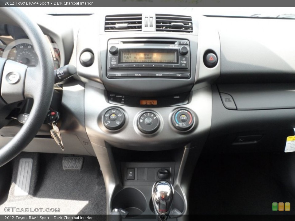 Dark Charcoal Interior Controls for the 2012 Toyota RAV4 Sport #66175784