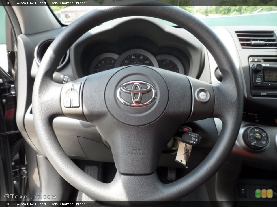 Dark Charcoal Interior Steering Wheel for the 2012 Toyota RAV4 Sport #66175814