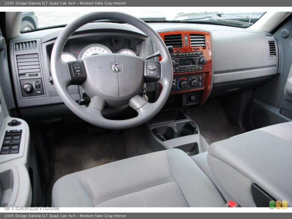 Medium Slate Gray Interior Prime Interior for the 2005 Dodge Dakota SLT Quad Cab 4x4 #66176384