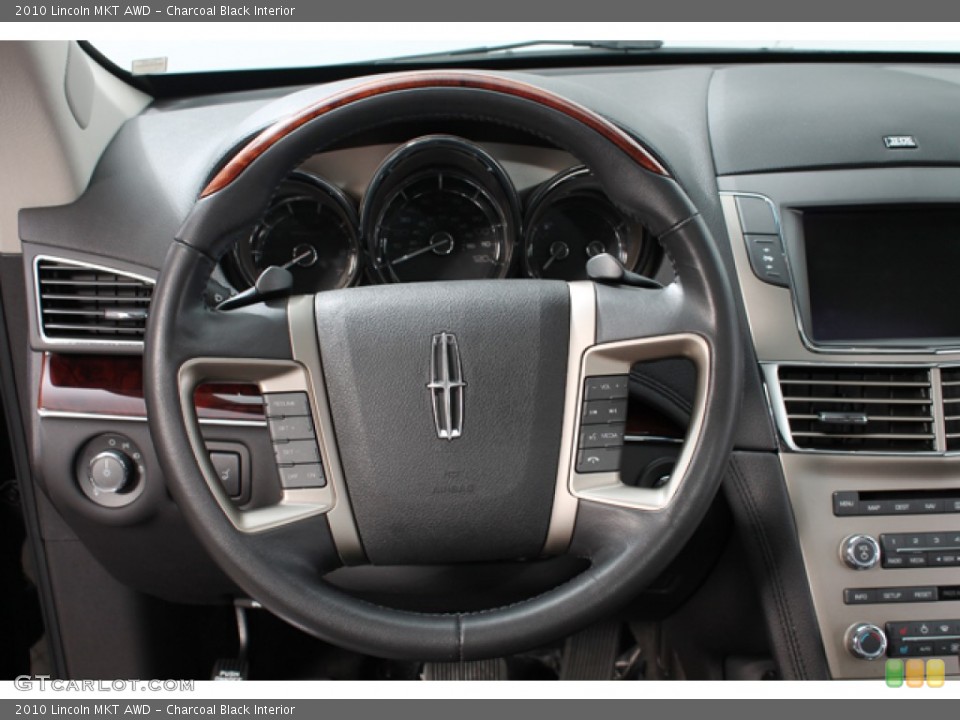 Charcoal Black Interior Steering Wheel for the 2010 Lincoln MKT AWD #66178247