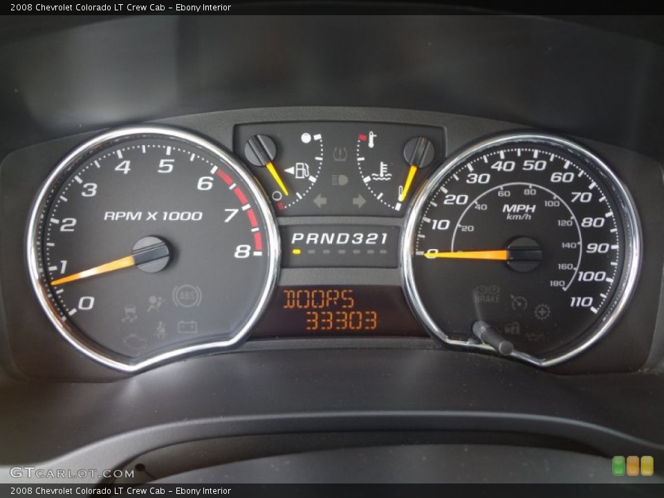 Ebony Interior Gauges for the 2008 Chevrolet Colorado LT Crew Cab #66179138