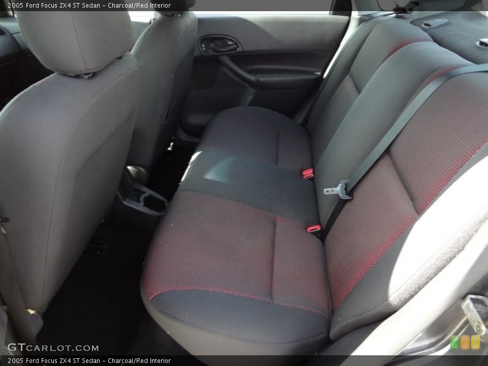 Charcoal/Red Interior Rear Seat for the 2005 Ford Focus ZX4 ST Sedan #66179213