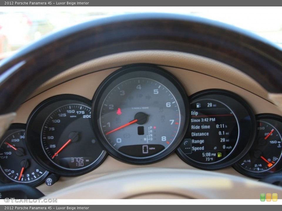 Luxor Beige Interior Gauges for the 2012 Porsche Panamera 4S #66186830