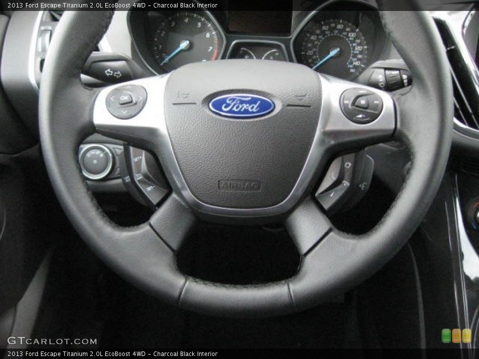 Charcoal Black Interior Steering Wheel for the 2013 Ford Escape Titanium 2.0L EcoBoost 4WD #66190055
