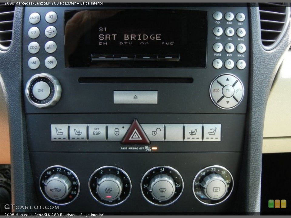 Beige Interior Controls for the 2008 Mercedes-Benz SLK 280 Roadster #66191485