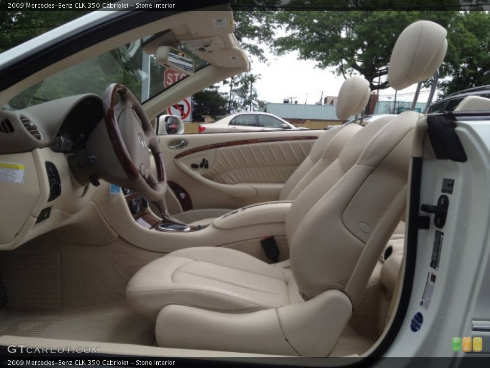 Stone Interior Front Seat for the 2009 Mercedes-Benz CLK 350 Cabriolet #66205044