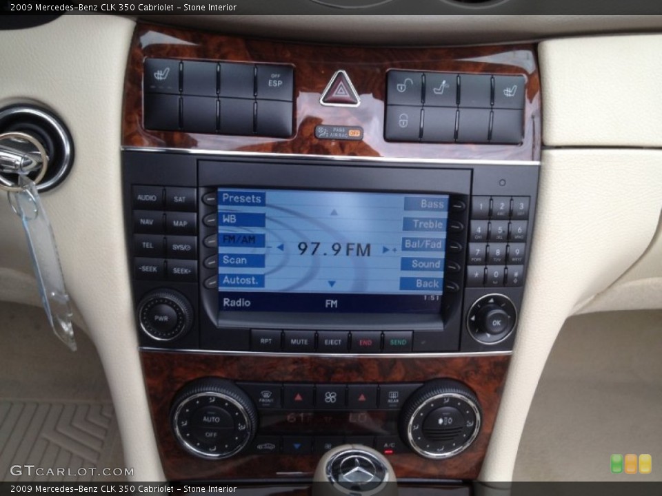 Stone Interior Controls for the 2009 Mercedes-Benz CLK 350 Cabriolet #66205053
