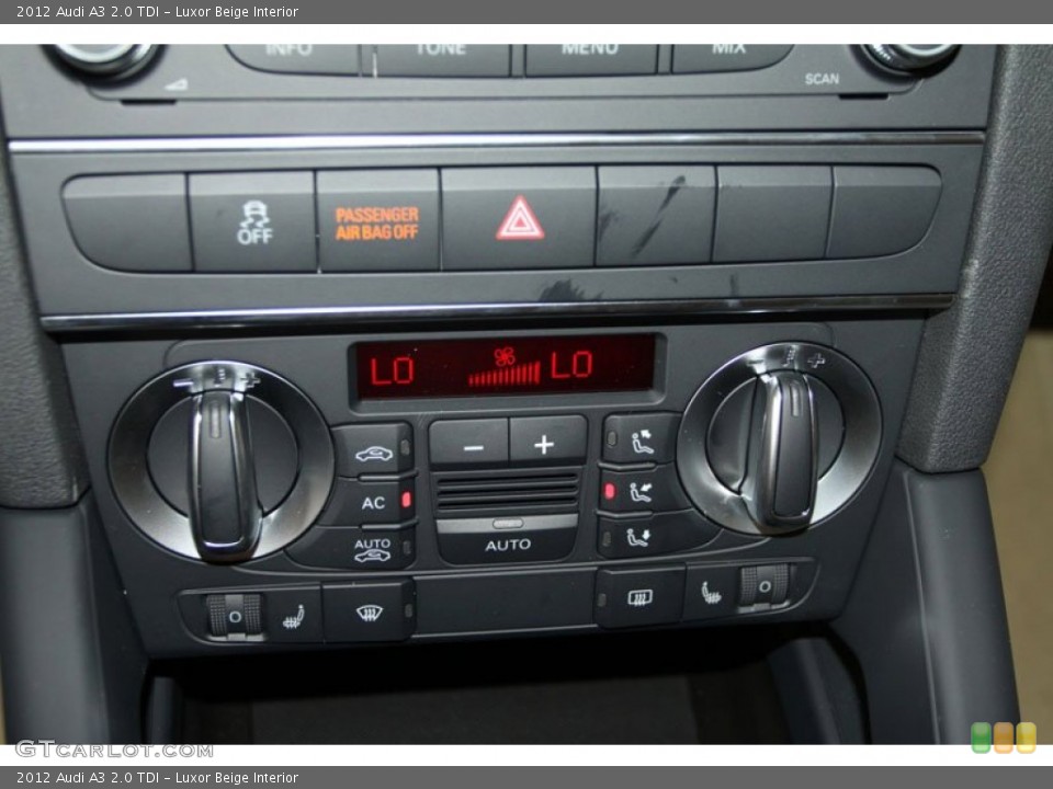 Luxor Beige Interior Controls for the 2012 Audi A3 2.0 TDI #66205898