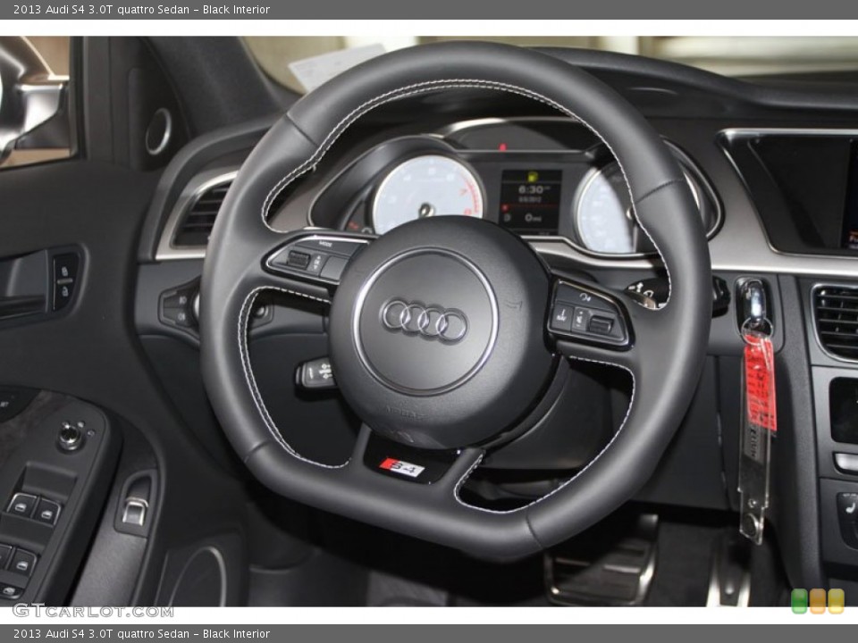 Black Interior Steering Wheel for the 2013 Audi S4 3.0T quattro Sedan #66206475