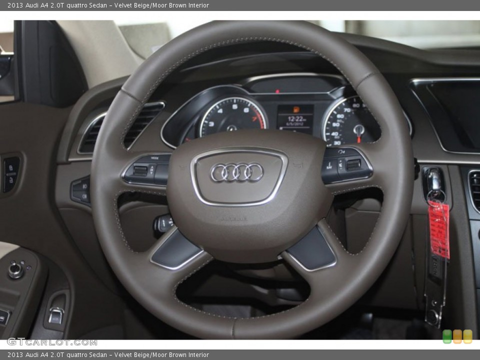 Velvet Beige/Moor Brown Interior Steering Wheel for the 2013 Audi A4 2.0T quattro Sedan #66206589
