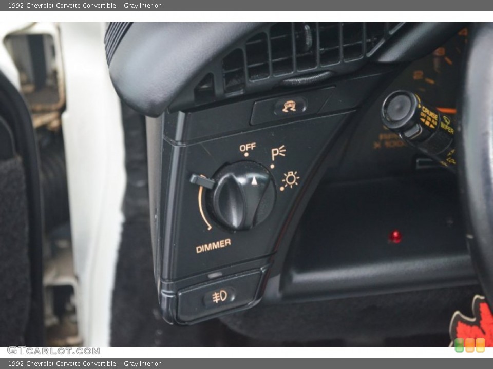 Gray Interior Controls for the 1992 Chevrolet Corvette Convertible #66209644