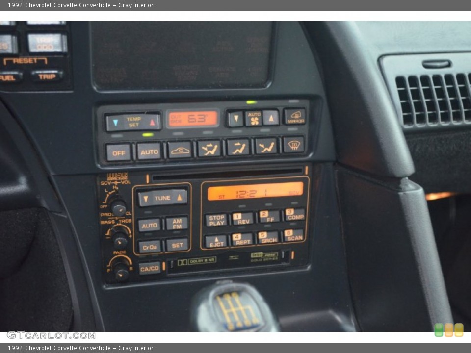 Gray Interior Controls for the 1992 Chevrolet Corvette Convertible #66209660