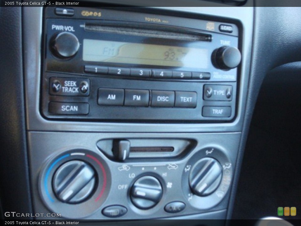 Black Interior Controls for the 2005 Toyota Celica GT-S #66212068