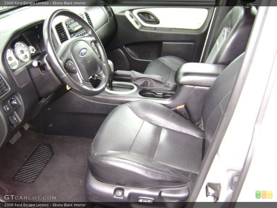 Ebony Black Interior Photo for the 2006 Ford Escape Limited #66214603