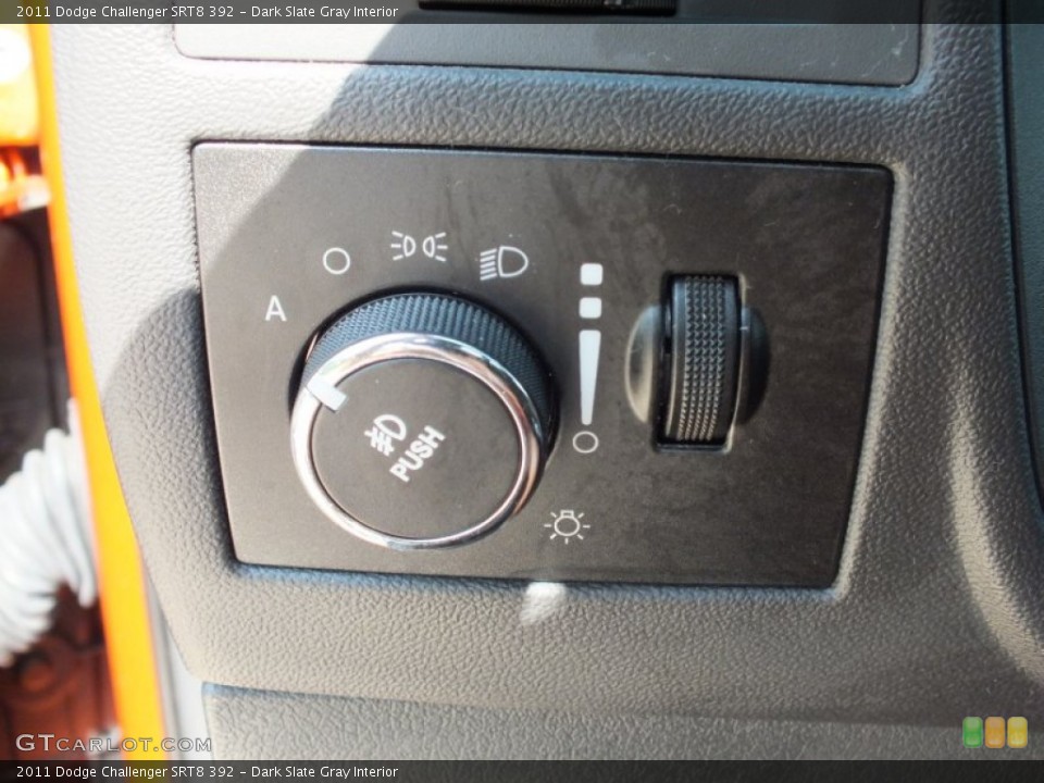 Dark Slate Gray Interior Controls for the 2011 Dodge Challenger SRT8 392 #66217759