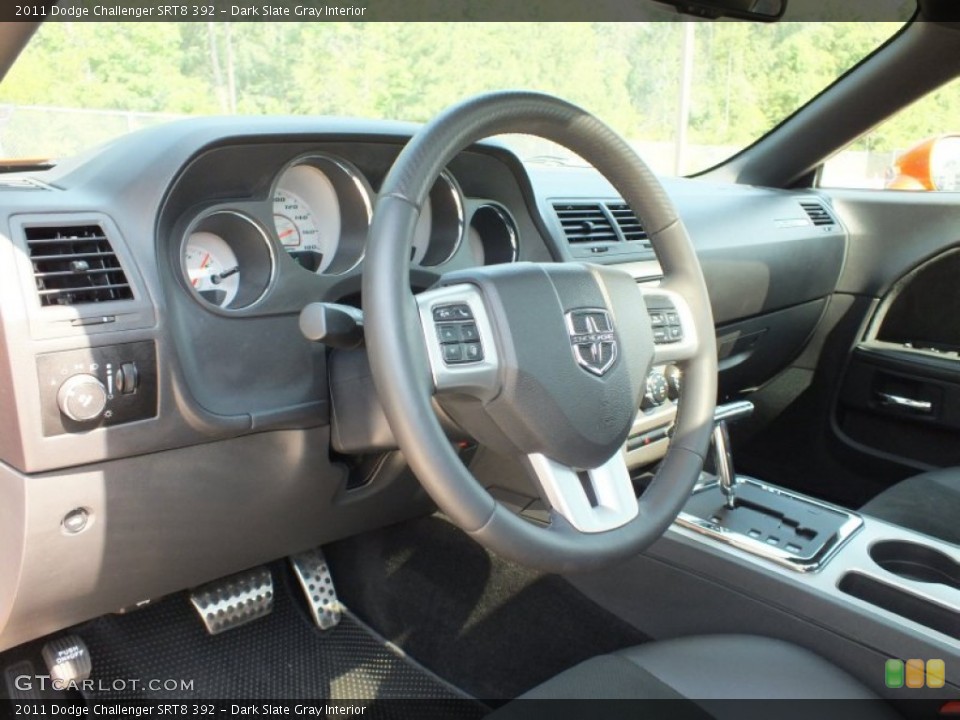 Dark Slate Gray Interior Steering Wheel for the 2011 Dodge Challenger SRT8 392 #66217780