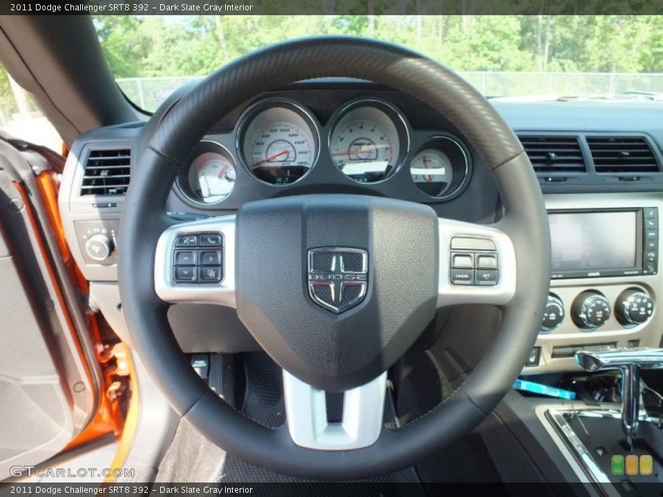 Dark Slate Gray Interior Steering Wheel for the 2011 Dodge Challenger SRT8 392 #66217786