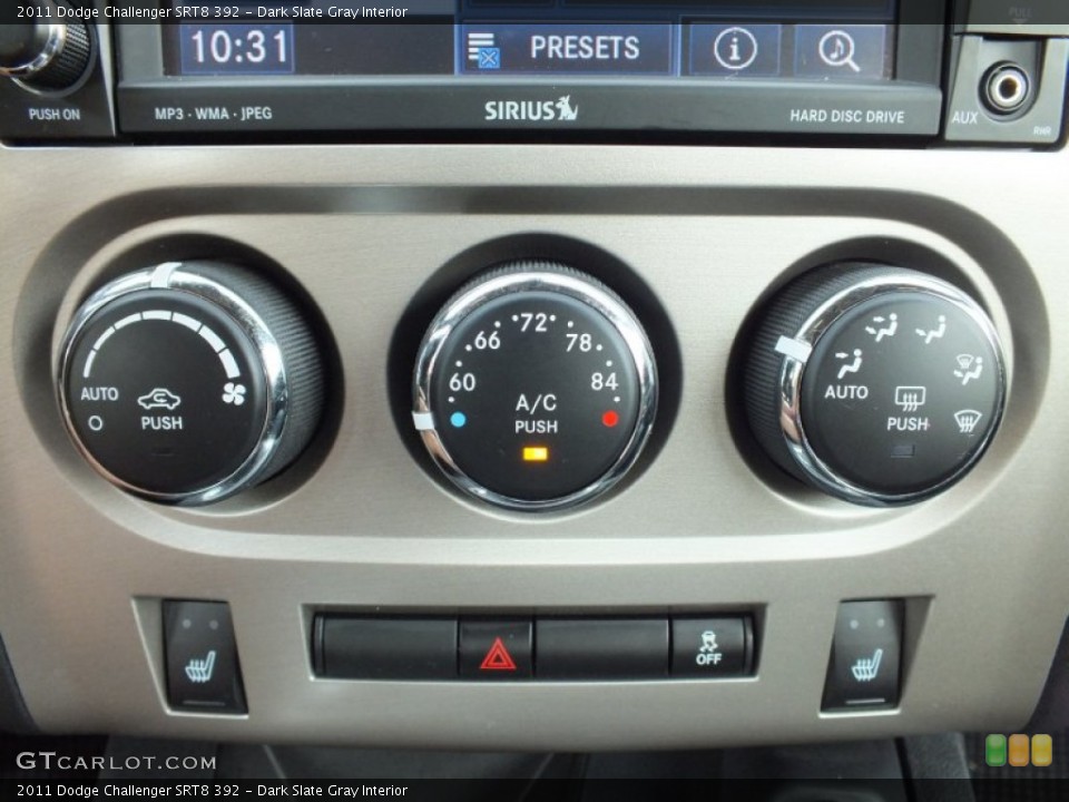 Dark Slate Gray Interior Controls for the 2011 Dodge Challenger SRT8 392 #66217852