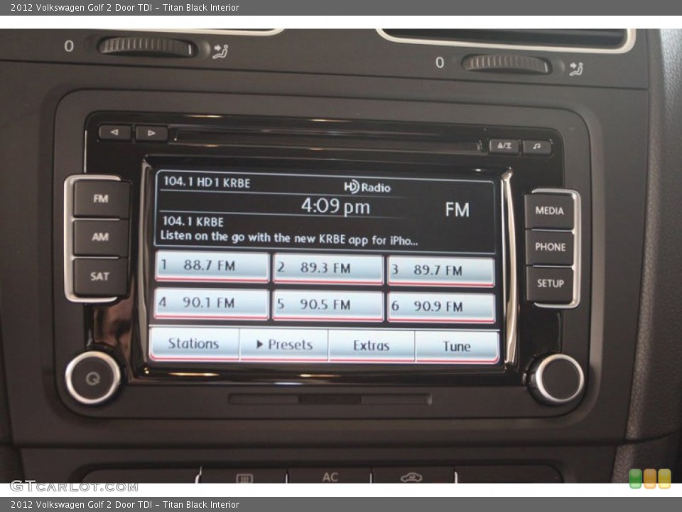 Titan Black Interior Audio System for the 2012 Volkswagen Golf 2 Door TDI #66222167