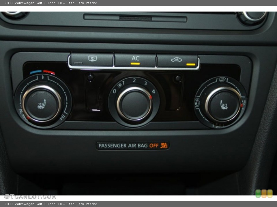 Titan Black Interior Controls for the 2012 Volkswagen Golf 2 Door TDI #66222177
