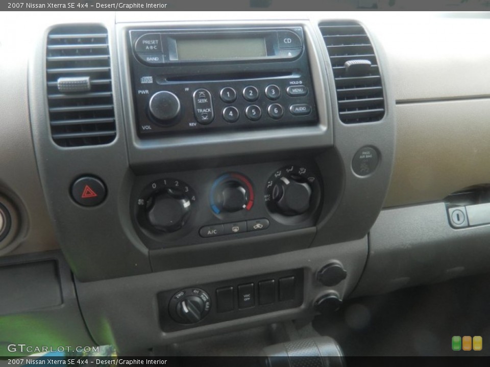 Desert/Graphite Interior Controls for the 2007 Nissan Xterra SE 4x4 #66224846