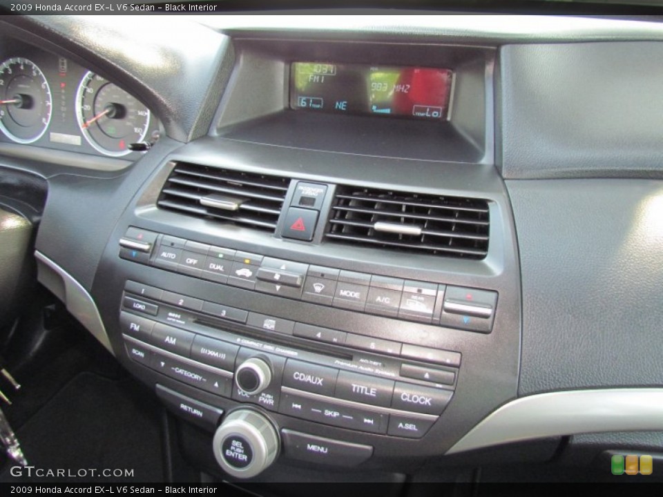 Black Interior Controls for the 2009 Honda Accord EX-L V6 Sedan #66226276