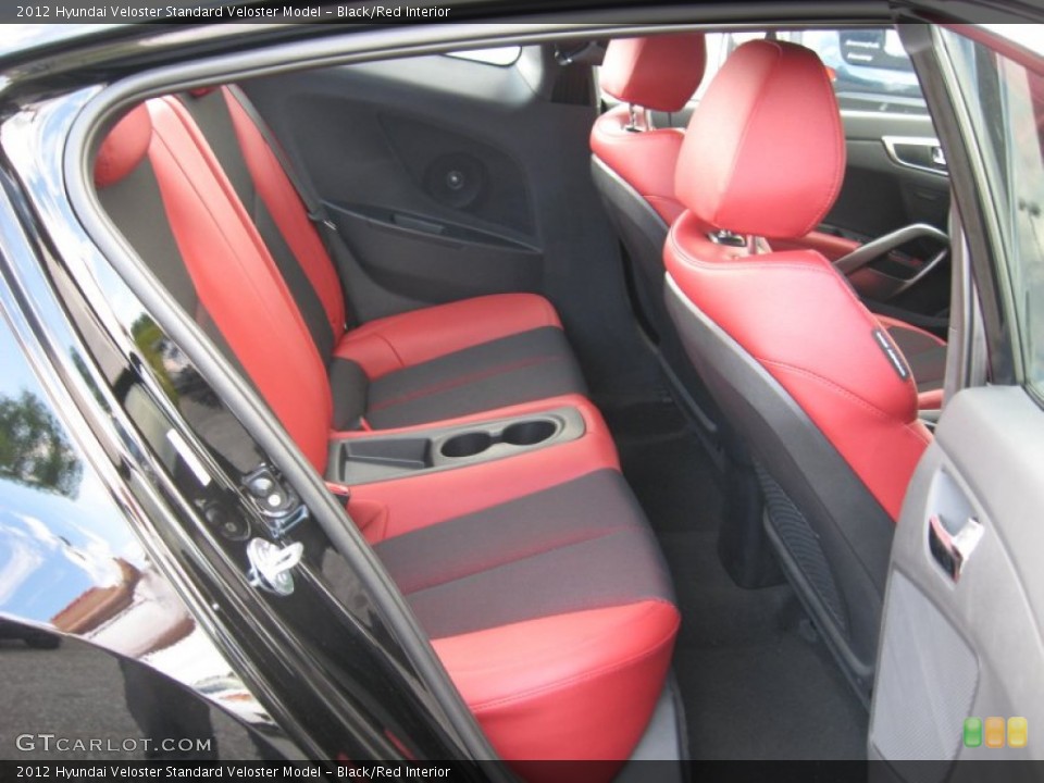 Black/Red Interior Rear Seat for the 2012 Hyundai Veloster  #66227017