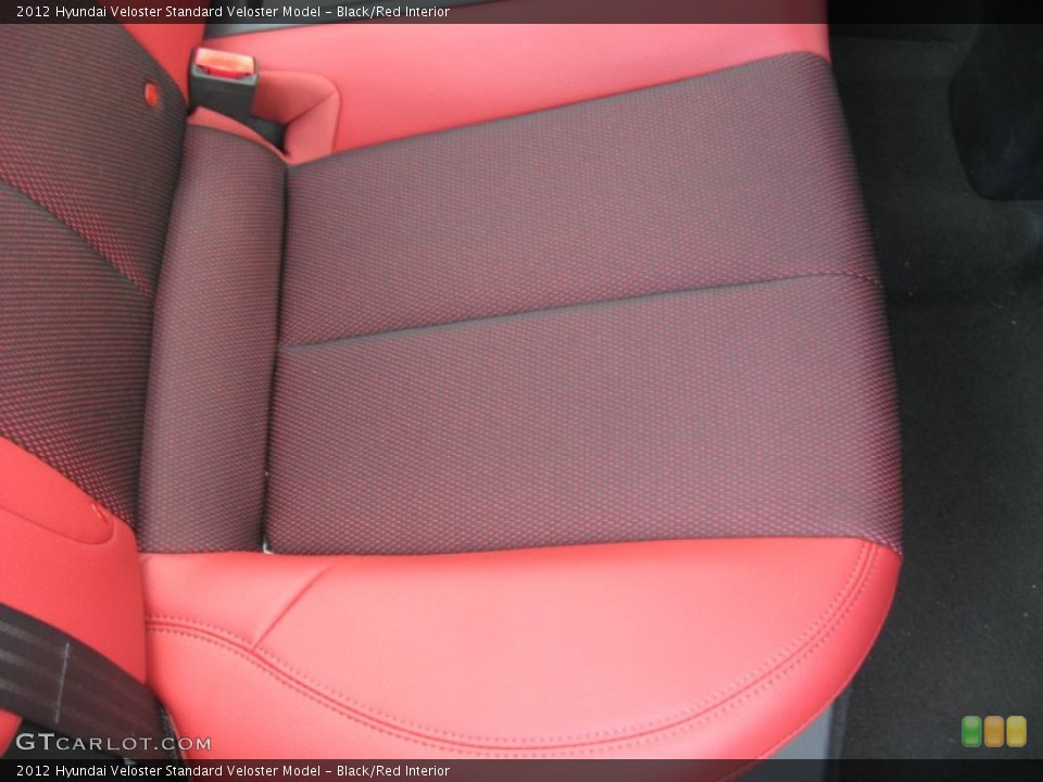 Black/Red Interior Rear Seat for the 2012 Hyundai Veloster  #66227025