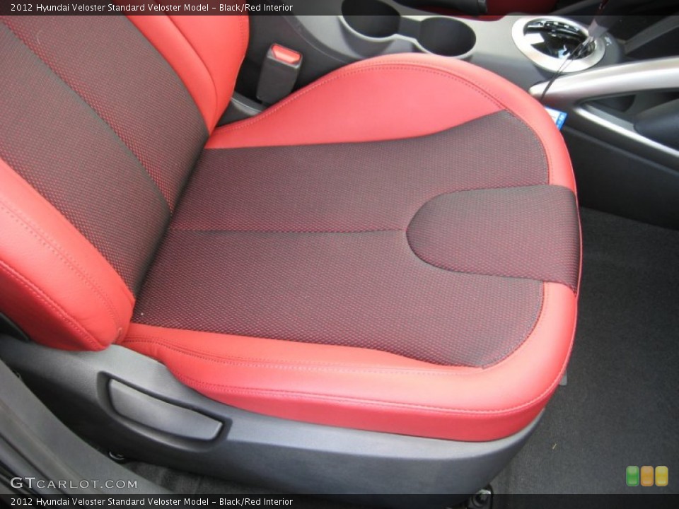 Black/Red Interior Front Seat for the 2012 Hyundai Veloster  #66227048