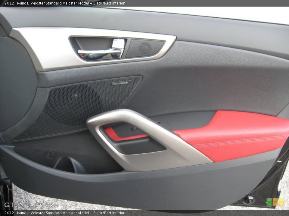 Black/Red Interior Door Panel for the 2012 Hyundai Veloster  #66227059