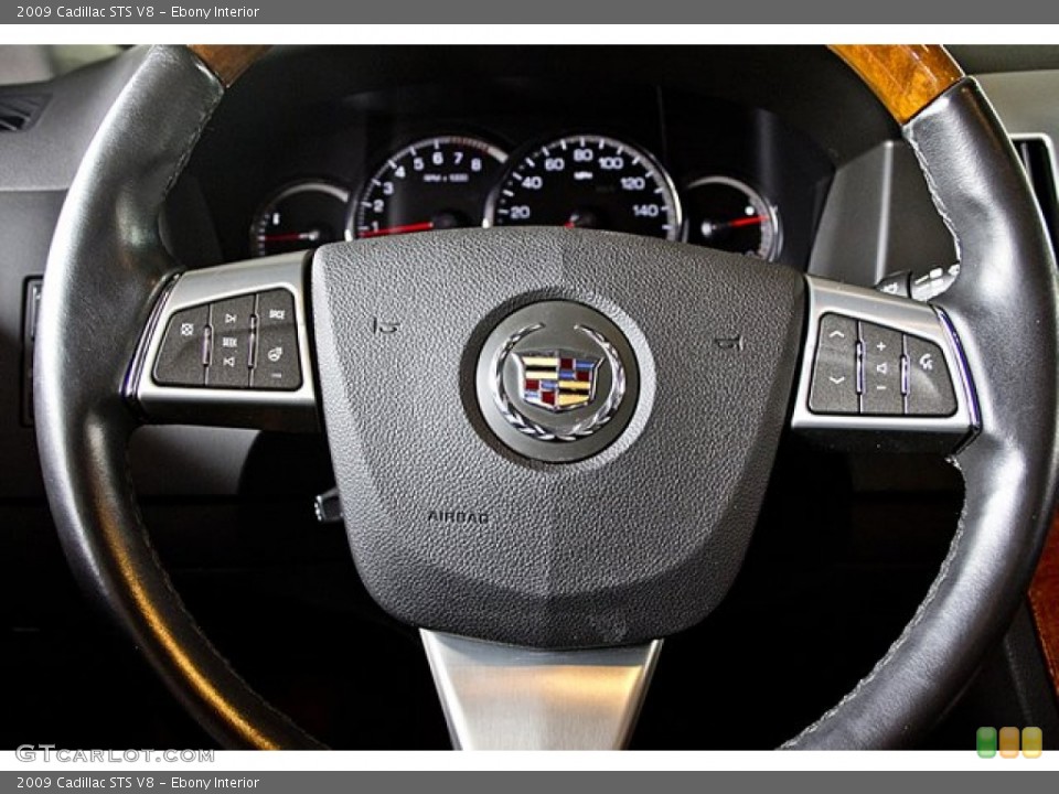 Ebony Interior Steering Wheel for the 2009 Cadillac STS V8 #66228275