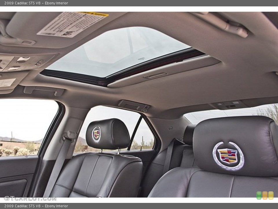 Ebony Interior Sunroof for the 2009 Cadillac STS V8 #66228359