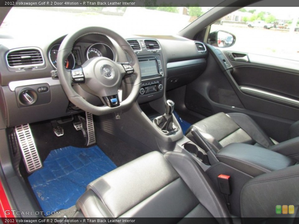 R Titan Black Leather Interior Photo for the 2012 Volkswagen Golf R 2 Door 4Motion #66228462