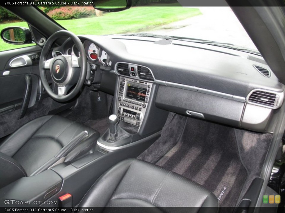 Black Interior Dashboard for the 2006 Porsche 911 Carrera S Coupe #66234534