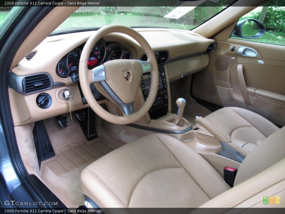 Sand Beige Interior Photo for the 2009 Porsche 911 Carrera Coupe #66234645