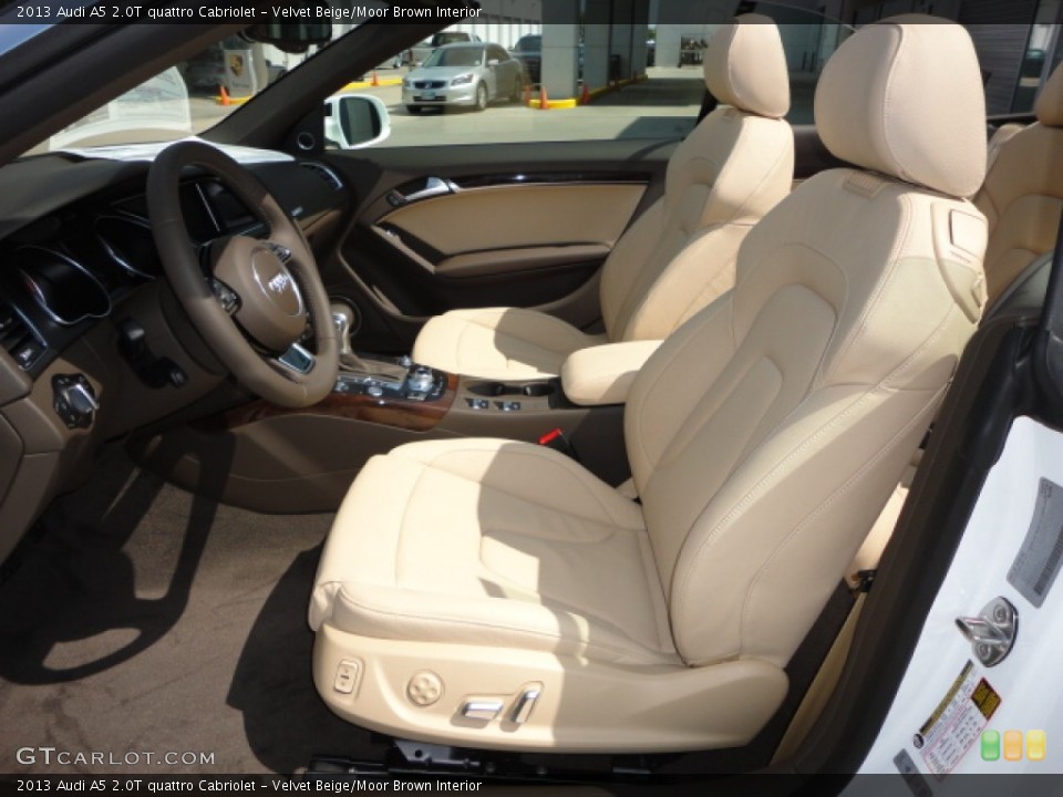 Velvet Beige/Moor Brown Interior Front Seat for the 2013 Audi A5 2.0T quattro Cabriolet #66235437