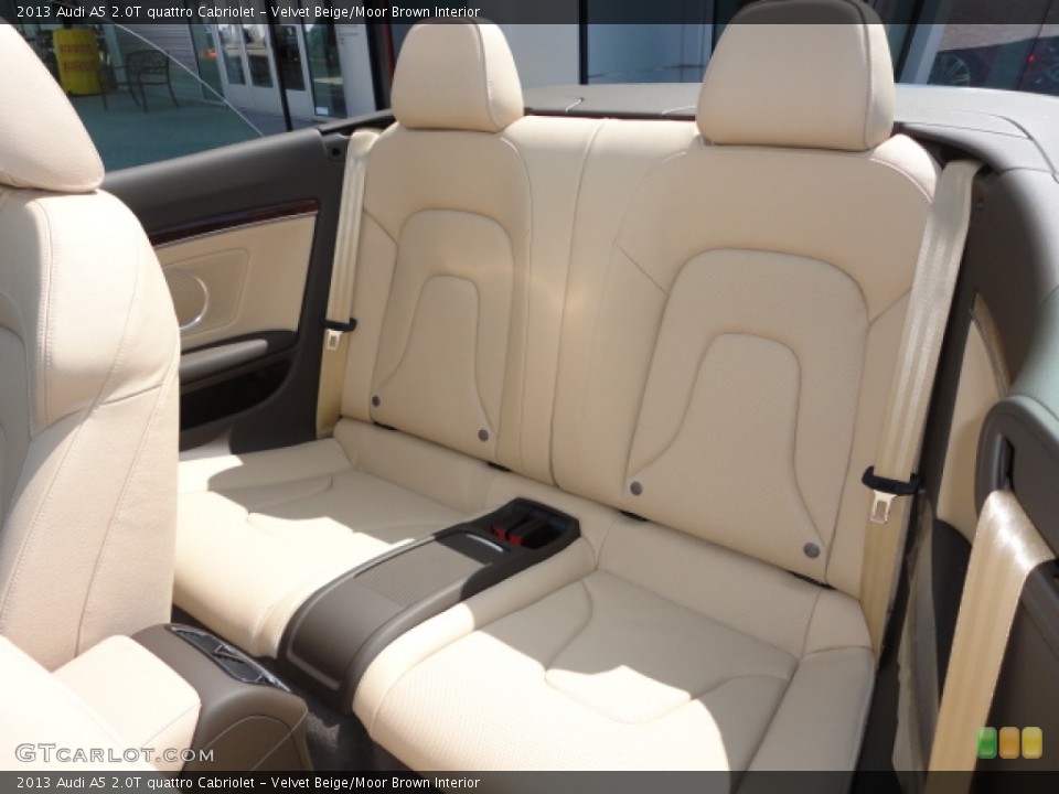 Velvet Beige/Moor Brown Interior Rear Seat for the 2013 Audi A5 2.0T quattro Cabriolet #66235446