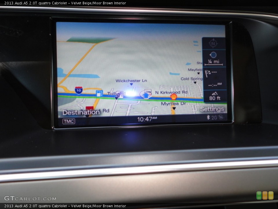 Velvet Beige/Moor Brown Interior Navigation for the 2013 Audi A5 2.0T quattro Cabriolet #66235500