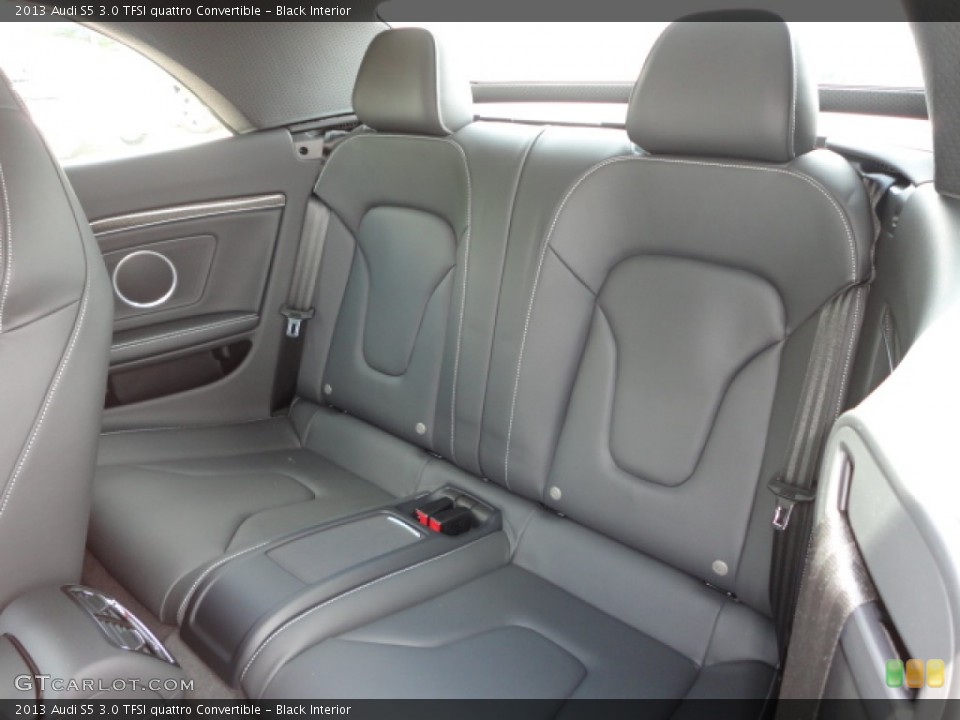 Black Interior Rear Seat for the 2013 Audi S5 3.0 TFSI quattro Convertible #66235575