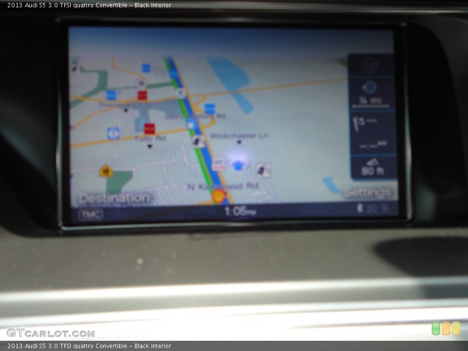 Black Interior Navigation for the 2013 Audi S5 3.0 TFSI quattro Convertible #66235591