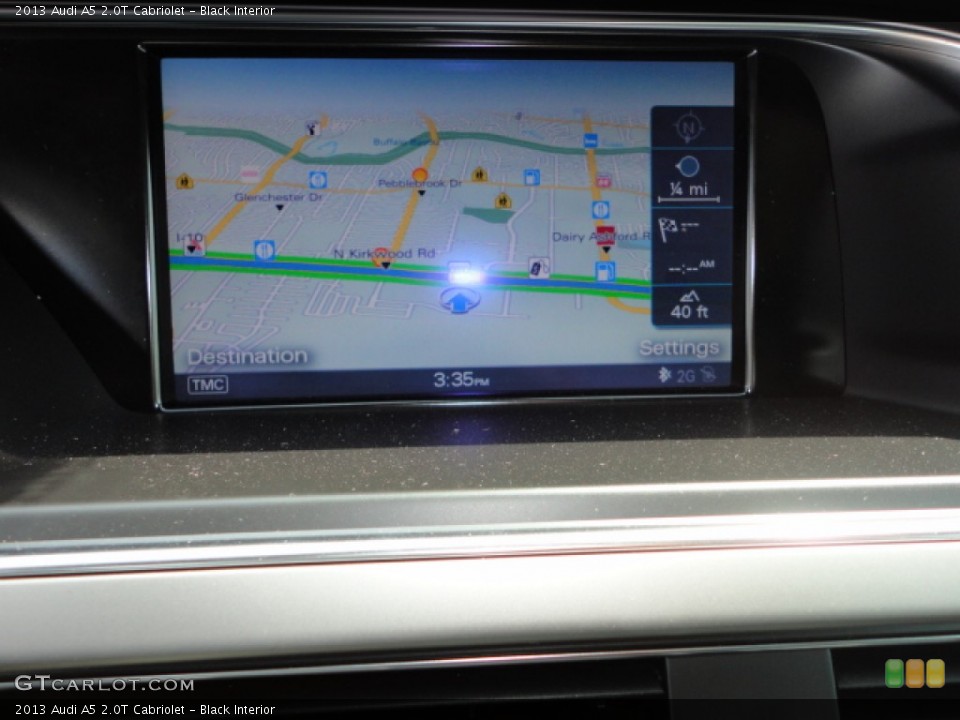 Black Interior Navigation for the 2013 Audi A5 2.0T Cabriolet #66235675
