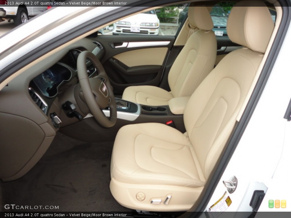 Velvet Beige/Moor Brown Interior Front Seat for the 2013 Audi A4 2.0T quattro Sedan #66235933