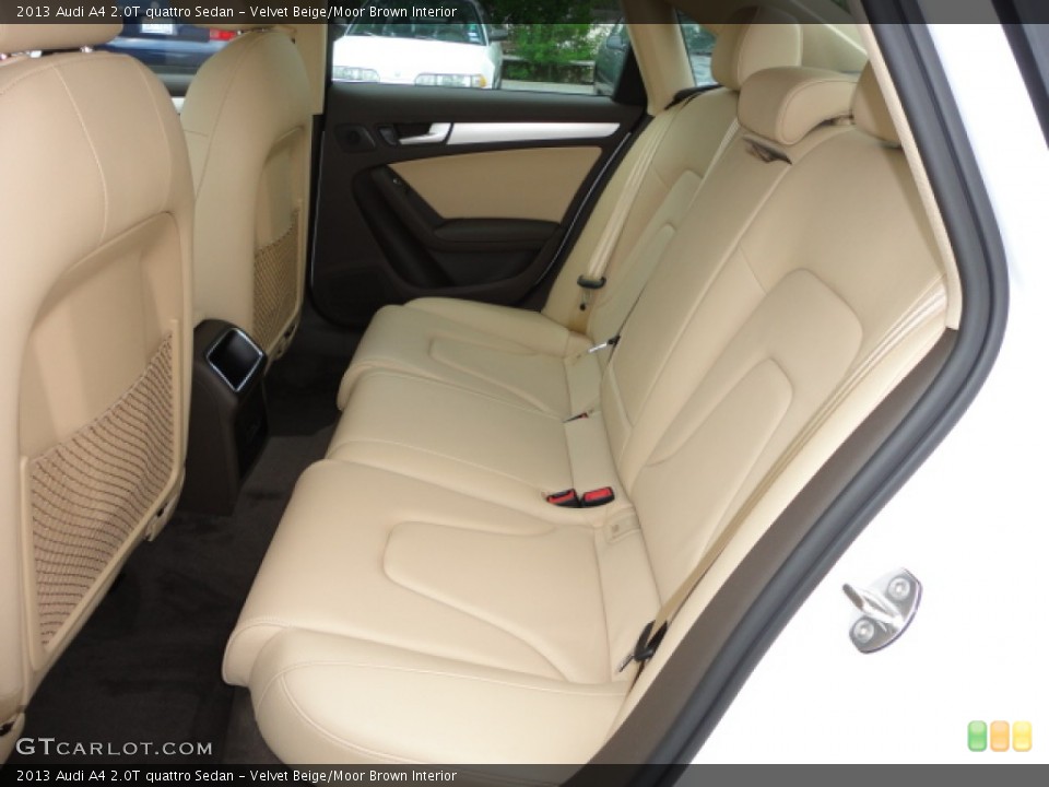 Velvet Beige/Moor Brown Interior Rear Seat for the 2013 Audi A4 2.0T quattro Sedan #66235942