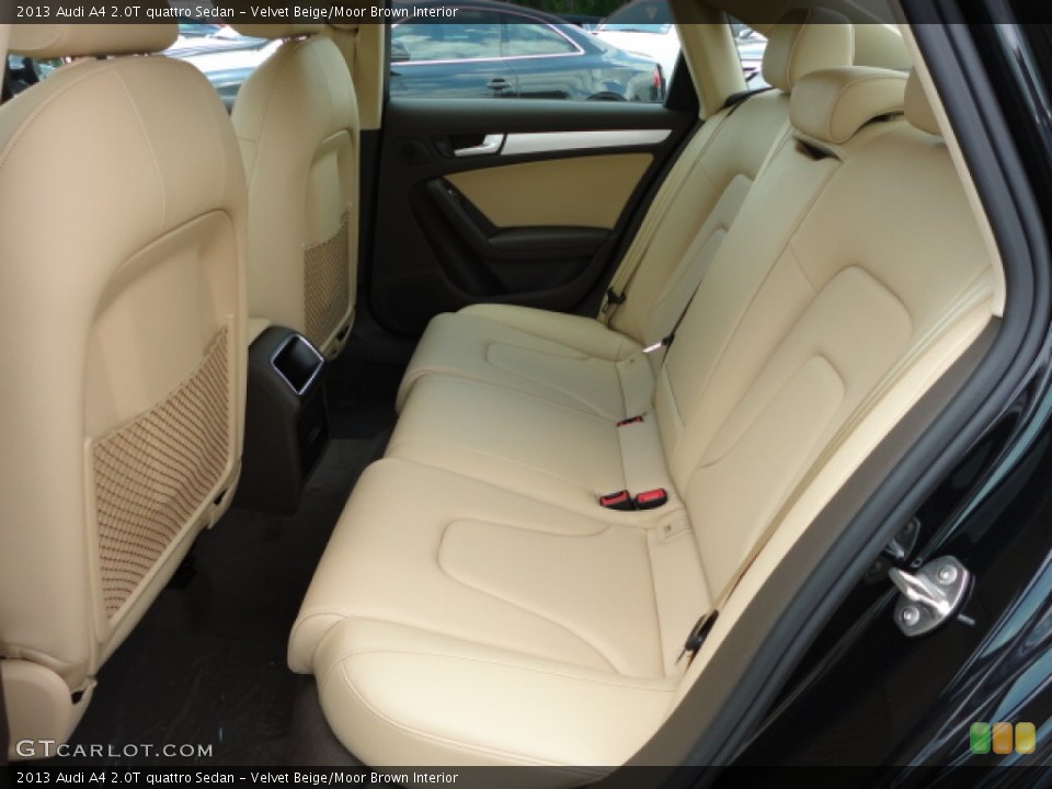 Velvet Beige/Moor Brown Interior Rear Seat for the 2013 Audi A4 2.0T quattro Sedan #66236030