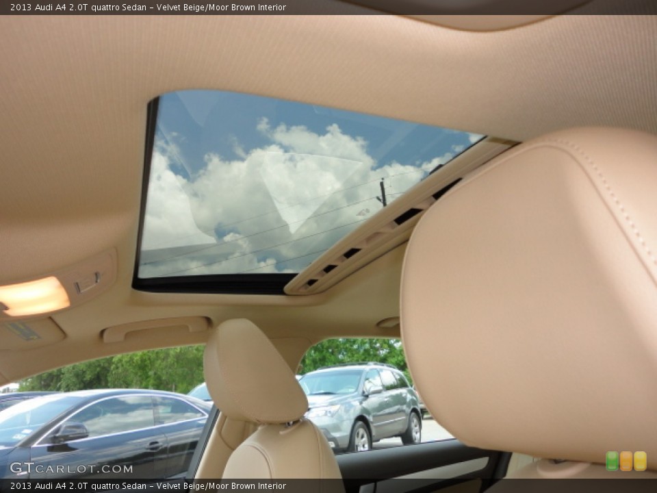 Velvet Beige/Moor Brown Interior Sunroof for the 2013 Audi A4 2.0T quattro Sedan #66236051