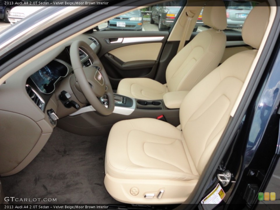 Velvet Beige/Moor Brown Interior Front Seat for the 2013 Audi A4 2.0T Sedan #66236099