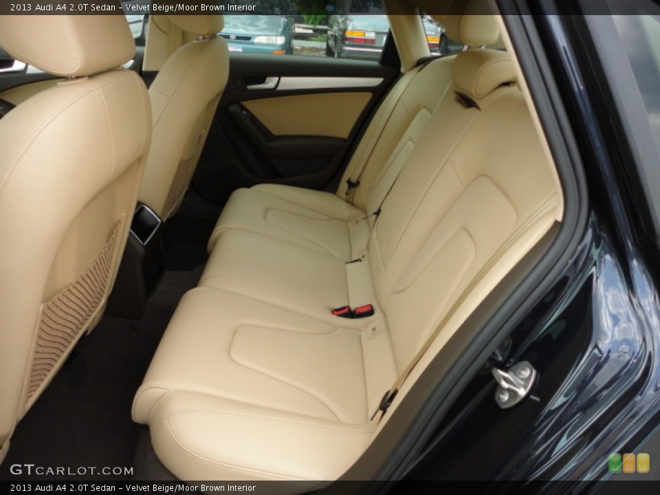 Velvet Beige/Moor Brown Interior Rear Seat for the 2013 Audi A4 2.0T Sedan #66236102